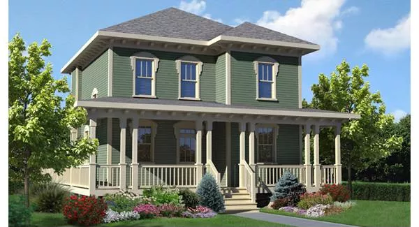 image of 2 story cottage house plan 7914